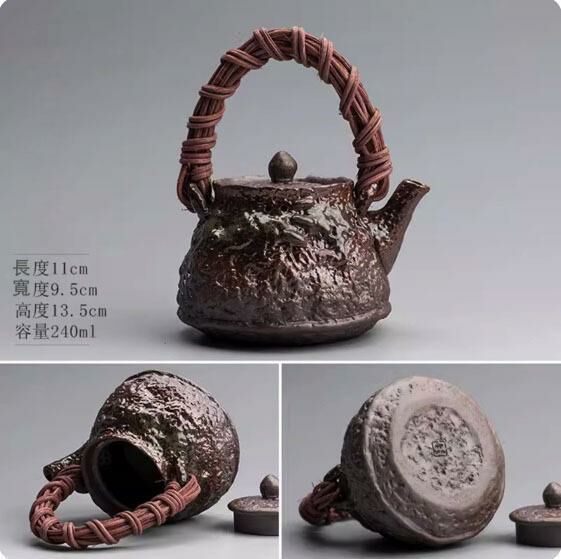 Popular kiln-turned ceramic teapot (Qingshui Shiyun rattan beam teapot)