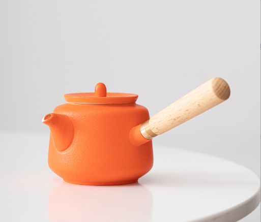 Popular teapot (Muyu side-handled teapot--orange)