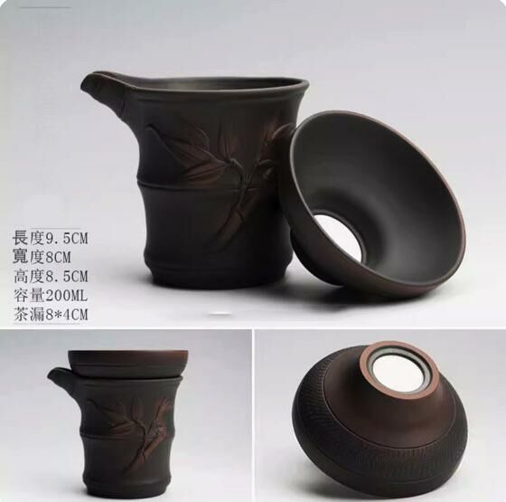 爆款陶瓷茶海公杯套裝(竹韻公道杯+茶漏)
