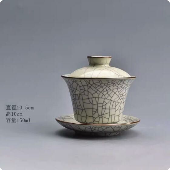 The most popular Kung Fu tea set and tea bowl (Ru kiln split lid bowl)