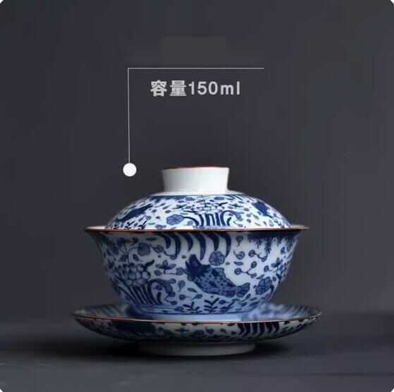 Popular Kung Fu tea set and bowl (fish play)