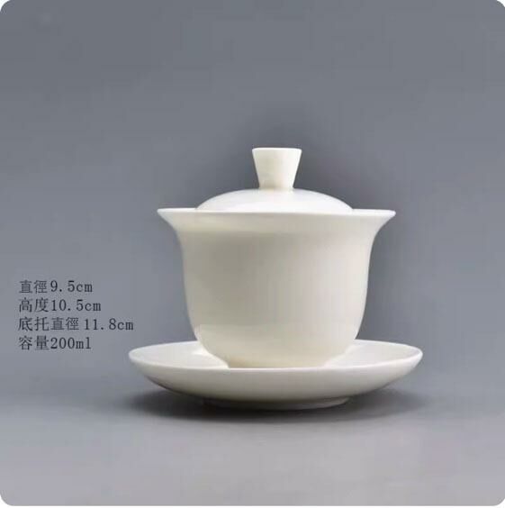 The most popular Kung Fu tea set and tea bowl (Magnolia white porcelain covered bowl)