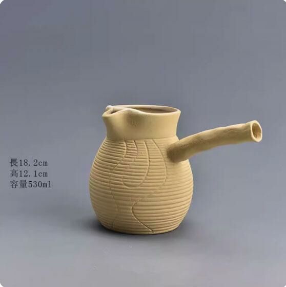Popular tea-making tea dispenser fair cup [quaint striped side handle kettle (can be boiled)]