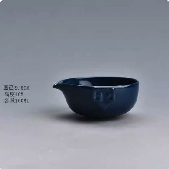 爆款泡茶分茶器公道杯(平嘴公杯藍)
