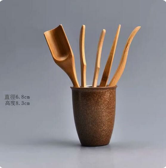 爆款功夫茶具套裝(窯變粗陶六君子)