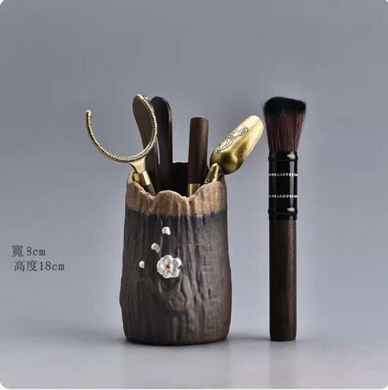 爆款功夫茶具套裝(鎏金銀梅六君子)