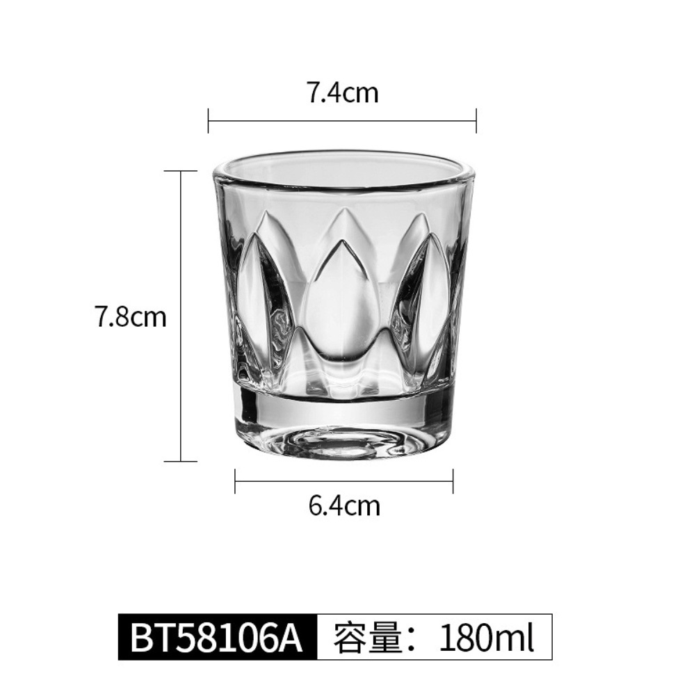 熱賣八角杯啤酒杯 加厚威士卡杯 洋酒杯（BT58106A啤酒杯-【2個裝】）