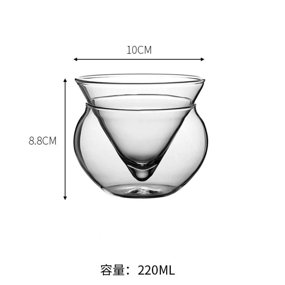 熱賣個性三角杯雞尾酒酒杯（分子三角杯小號（無孔）-【2個裝】）