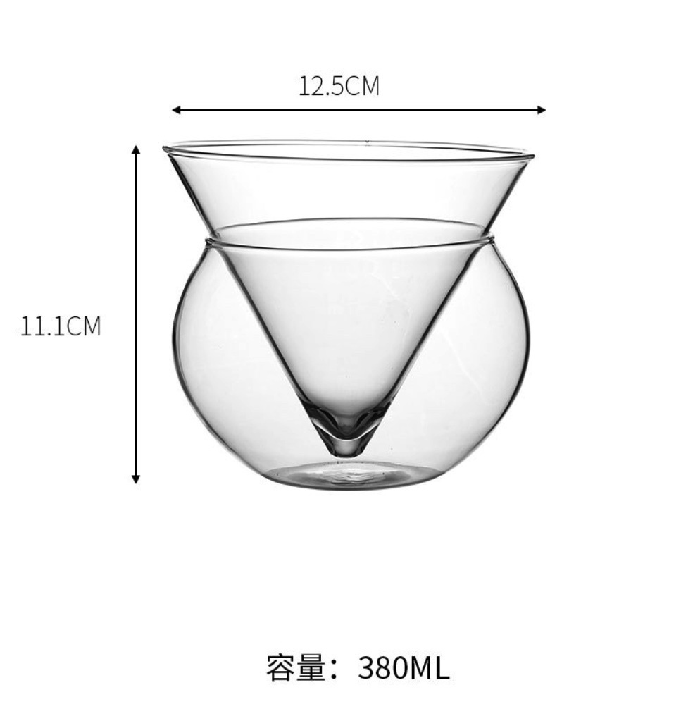 熱賣個性三角杯雞尾酒酒杯（分子三角杯大號（無孔）-【2個裝】）