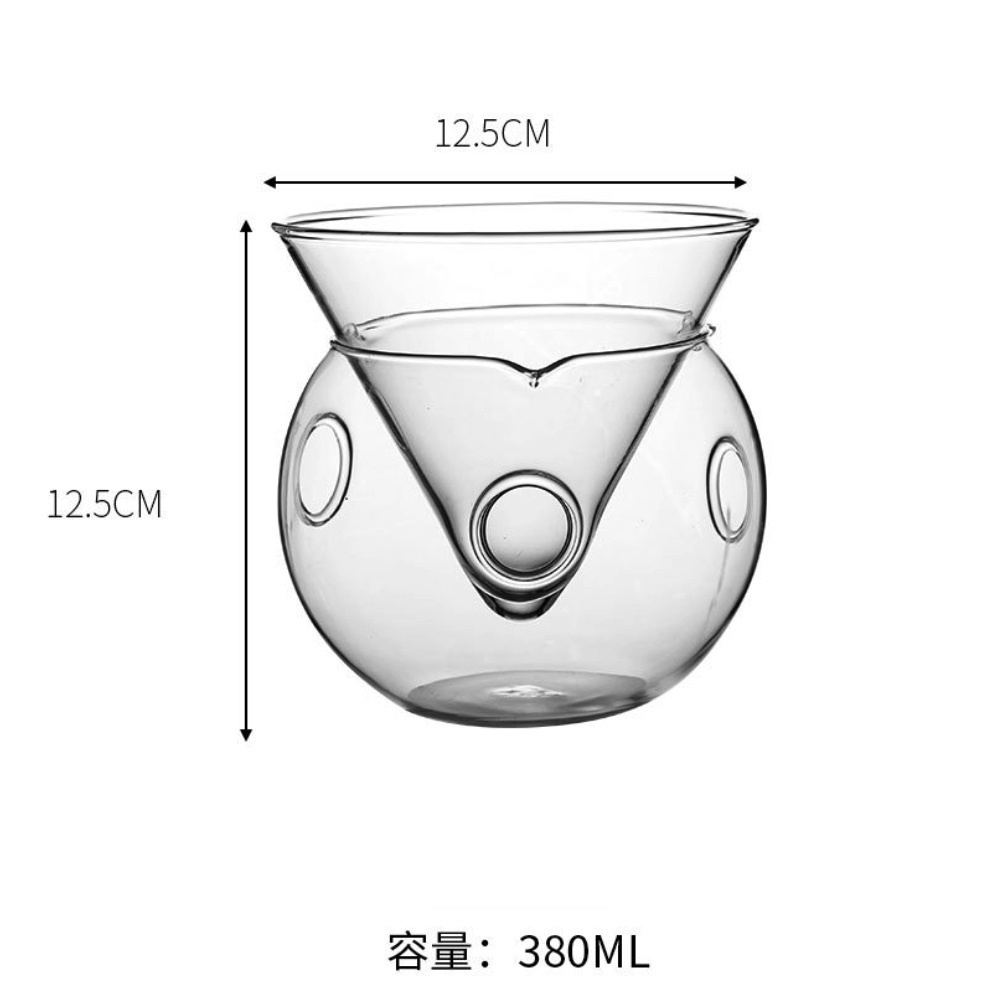 熱賣個性三角杯雞尾酒酒杯（分子三角杯大號（有孔）-【2個裝】）