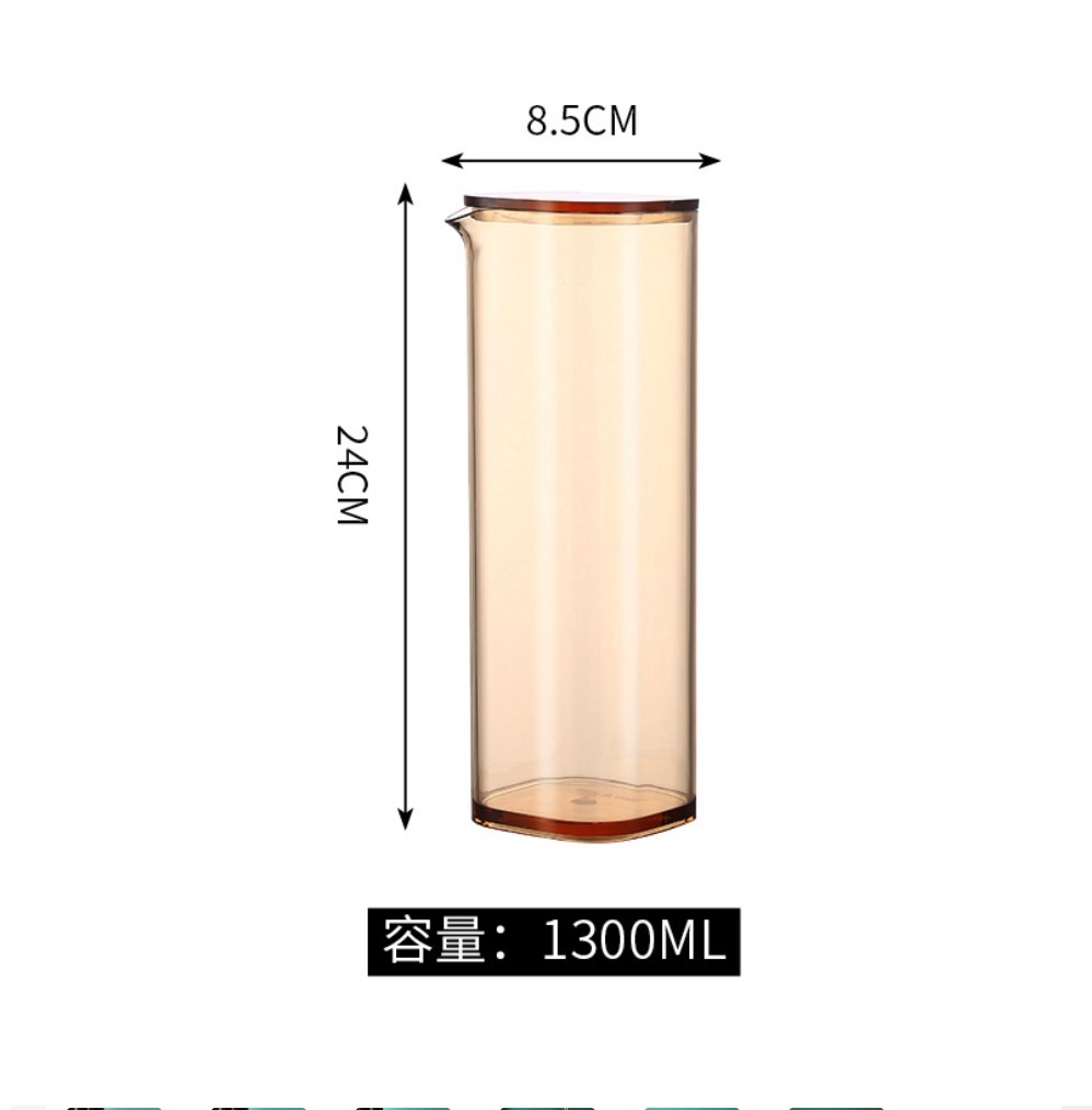 Hot style PC high temperature resistant cold kettle for home use with large capacity (PC square kettle (brown) - [2 pieces])