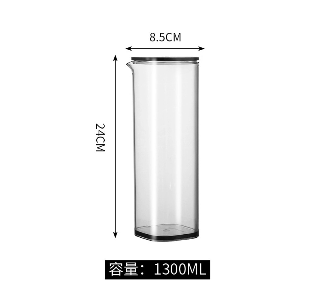 Popular PC high temperature resistant cold water kettle for home use with large capacity (PC square kettle (transparent) - [2 pack])