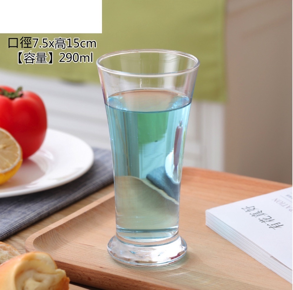 爆款玻璃杯子果汁杯冷飲甜品奶茶杯 奶昔杯 水杯（2號杯-【2個裝】）