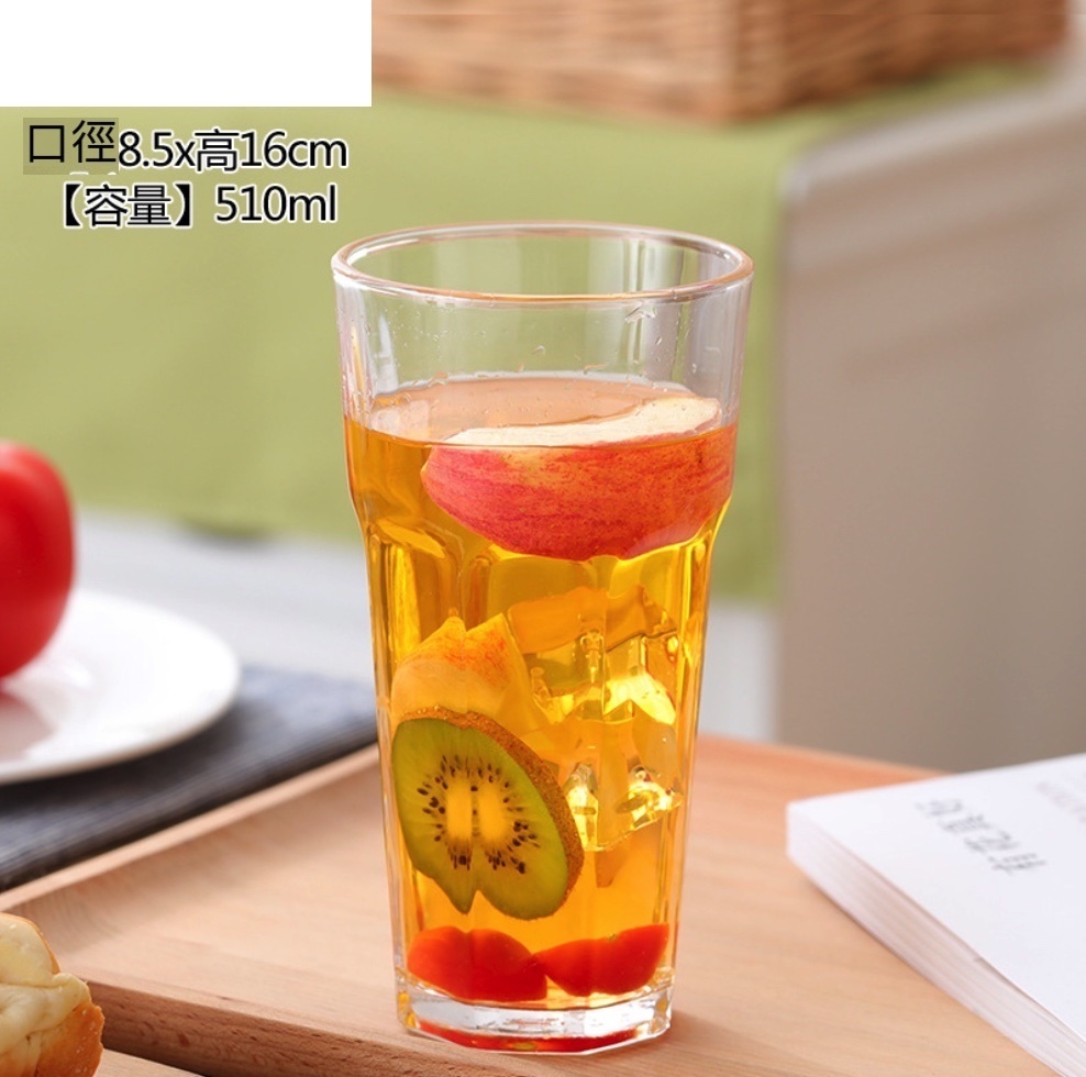 爆款玻璃杯子果汁杯冷飲甜品奶茶杯 奶昔杯 水杯（12號杯-【2個裝】）