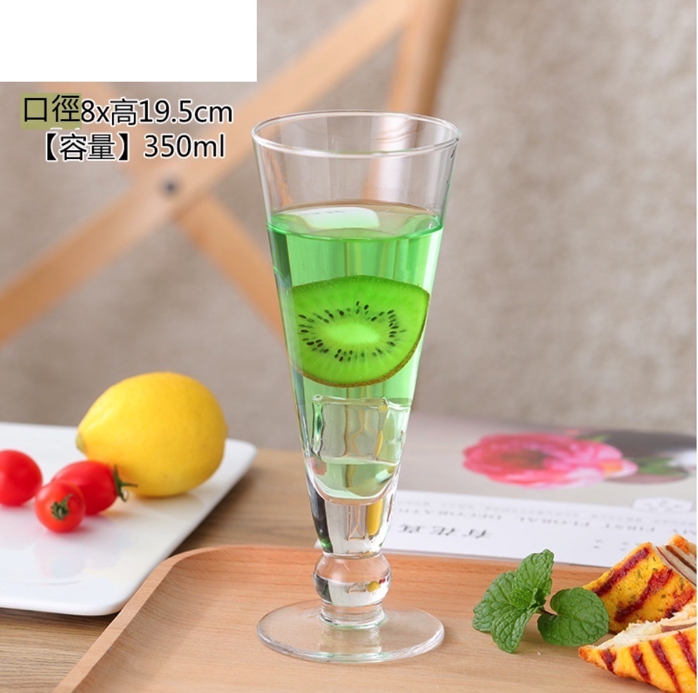爆款玻璃杯子果汁杯冷飲甜品奶茶杯 奶昔杯 水杯（21號杯-【2個裝】）