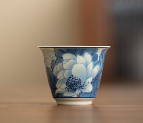 New tea cups and bowls (blue and white - Pinshan Cup [Lotus Fun])