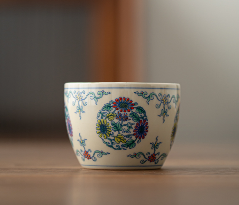 New tea cups and bowls (vegetable ash--Jufu Cup [Sunflower])