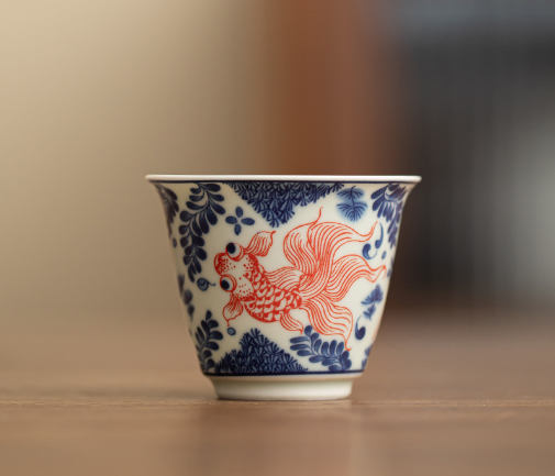 New tea cups and bowls (blue and white - Pinshan Cup [Youyu])