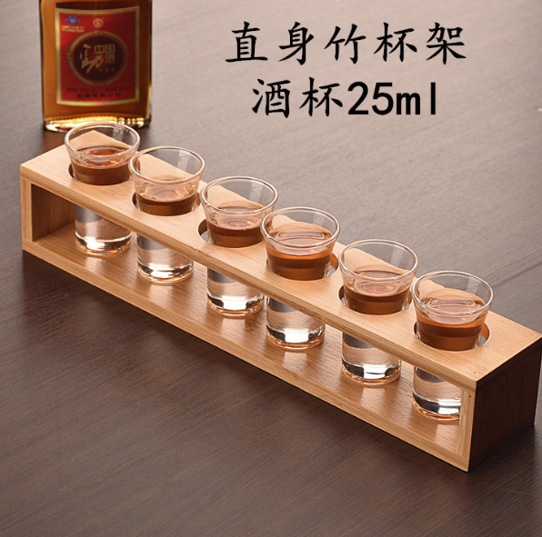 熱推【1個】酒杯竹架（規格：6孔竹直杯架）