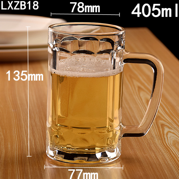 熱賣【1個】玻璃啤酒杯（貨號： LXZB18）