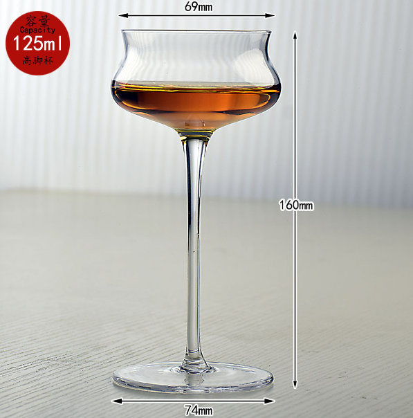 新款【1個】水晶玻璃雞尾杯（容量：125ml）