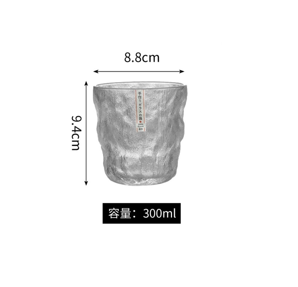 爆款玻璃冰川水杯 茶杯 洋酒杯 威士卡酒杯（矮款-【2個裝】）