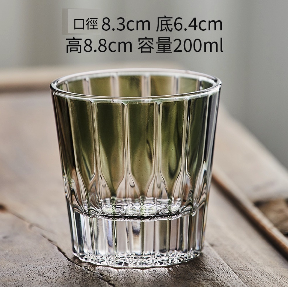 爆款簡約設計感水晶星芒威士卡杯 啤酒杯（灰色星芒杯—200ml-【2個裝】）