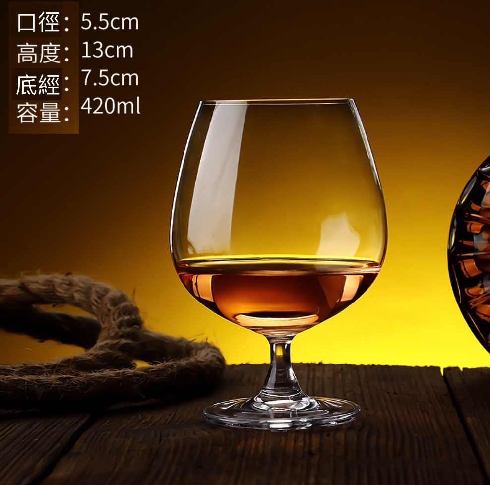 新款水晶冷切口玻璃威士卡酒杯 洋酒杯（5512水晶冷切口420ml-【2個裝】）