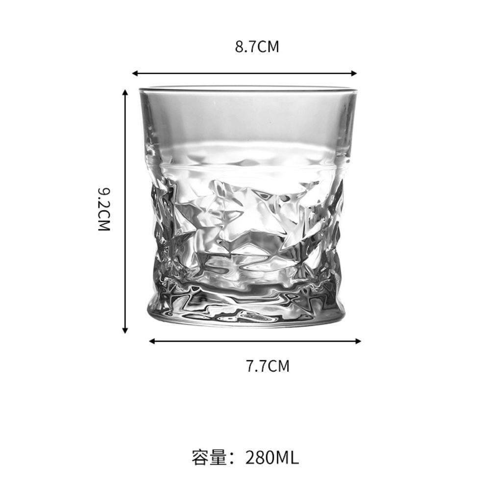 熱賣水晶玻璃古典威士卡酒杯 洋酒杯（冰川威士卡杯-【2個裝】）