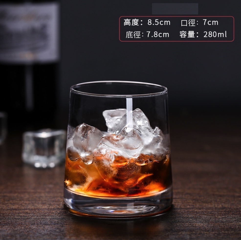 熱賣不倒翁威士卡杯 創意杯 洋酒杯（2號威士卡水晶口杯280ml-【2個裝】）