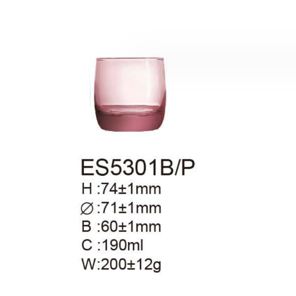 熱賣【1個】玻璃水杯洋酒杯（貨號：5301P紫色）