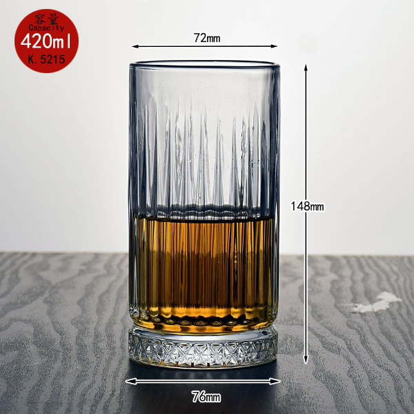 熱賣【1個】加厚玻璃洋酒杯（容量：420ml）