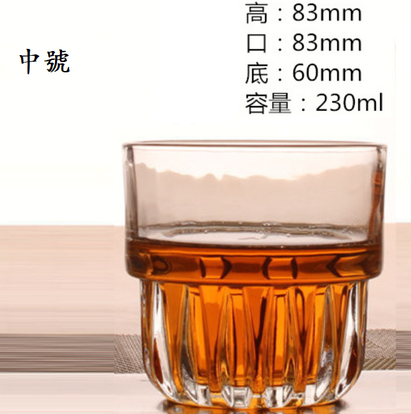 熱賣【1個】玻璃水杯洋酒杯（貨號：1508中號）