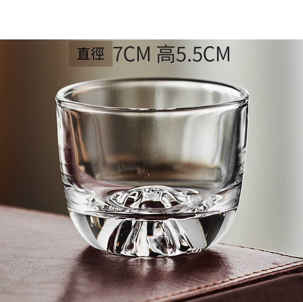 熱賣藏金杯觀山杯子透明玻璃茶杯（透明藏金杯-【2個裝】）