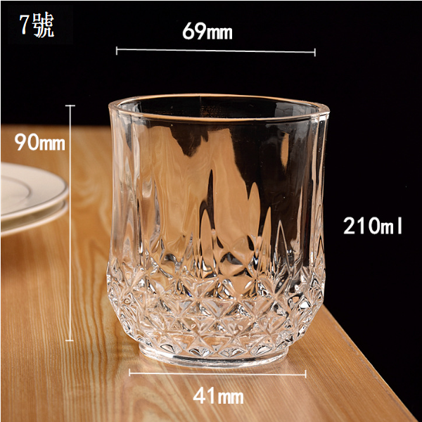 新款【1只】玻璃鑽石紅酒杯(7號nb3801)