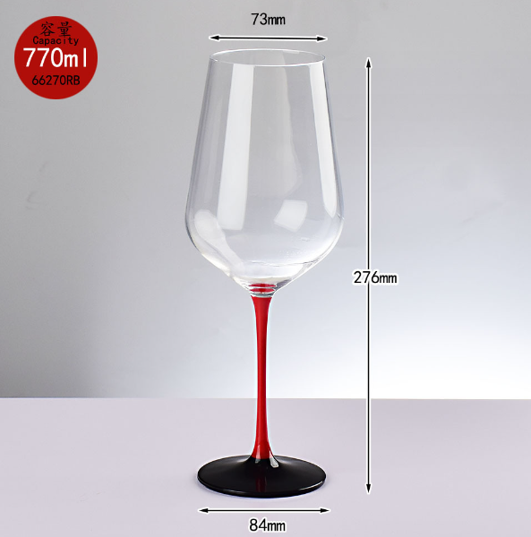 New [1 piece] black tie red wine glass (capacity: 770ml)