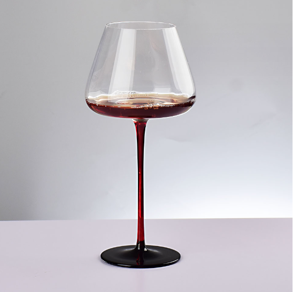 New [1 piece] black tie red wine glass (capacity: 700ml striped)