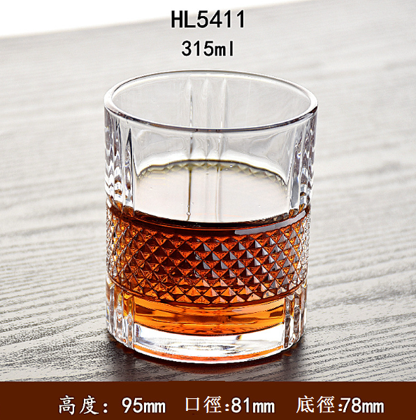熱賣【1只】玻璃威士忌杯（貨號/容量：5411/315ml）