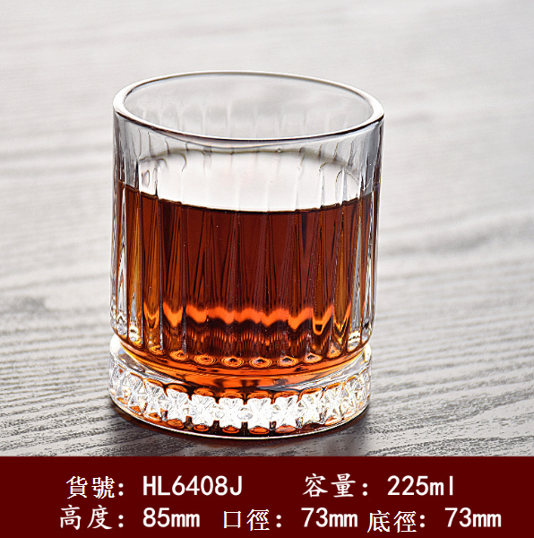 熱賣【1只】玻璃威士忌杯（貨號/容量：6408j/225ml）