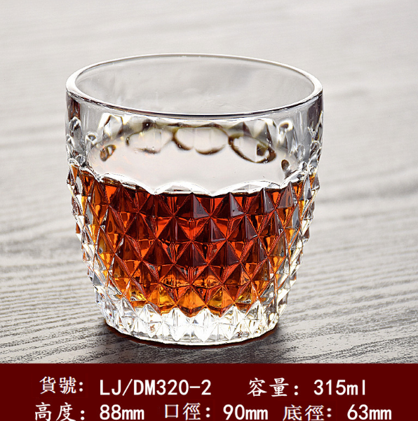 熱賣【1只】玻璃威士忌杯（貨號/容量：320-2/315ml）