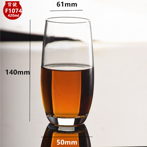熱賣【1個】簡約玻璃杯子（貨號/容量：F1074/420ml）
