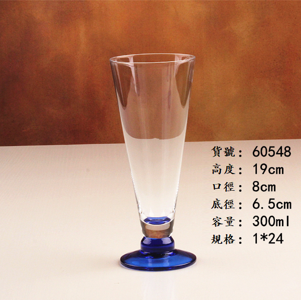 熱賣【1個】玻璃飲料杯（貨號：60548藍）