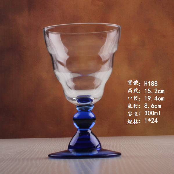 Hot sale [1 piece] glass drink cup (item number: h188 blue)
