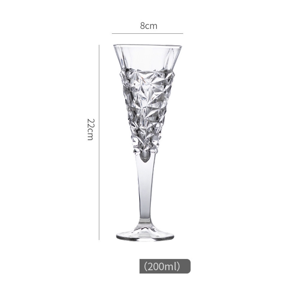 Hot Selling European Wine Glass Crystal Glass Goblet (No. 4 Sparkling Champagne Glass 200ml - [Pack of 2])
