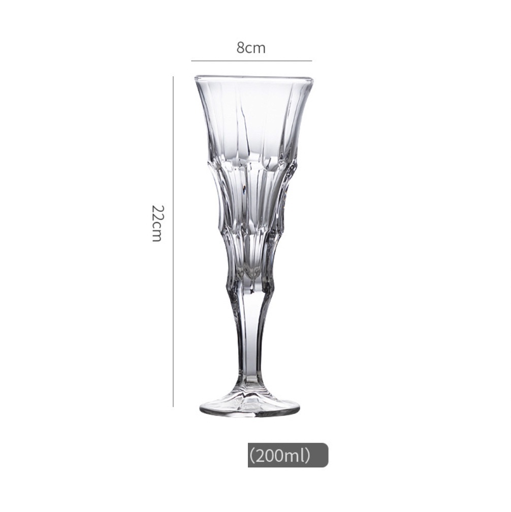 Hot Selling European Wine Glass Crystal Glass Goblet (No. 2 Shengjin Champagne Glass 200ml - [Pack of 2])