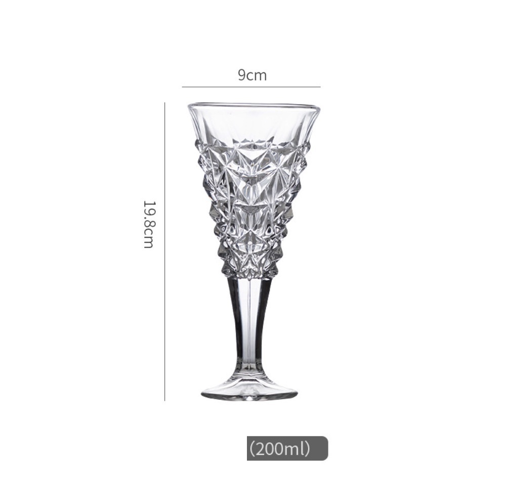 Hot Selling European Wine Glass Crystal Glass Goblet (No. 3 Brilliant Red Wine Glass 200ml-[2 Pack])