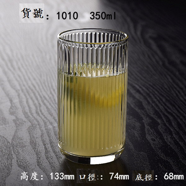 熱賣【1個】水晶玻璃果汁杯（貨號/容量：1010 350ml）