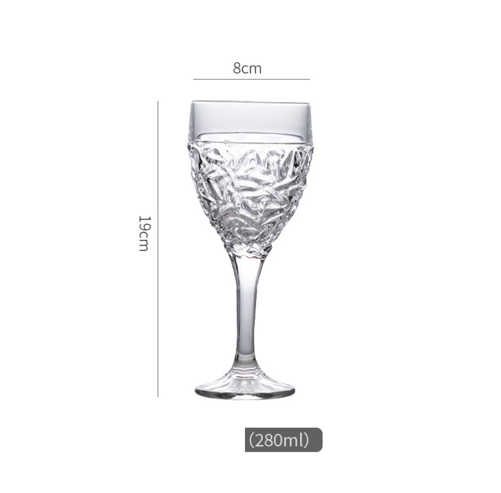 Hot Selling European Wine Glass Crystal Glass Goblet (No. 11 Ice Crystal Red Wine Glass 280ml - [Pack of 2])