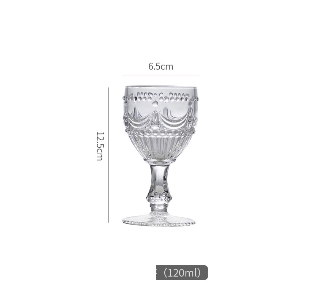 Hot Selling European Wine Glass Crystal Glass Goblet (No. 17 Circus Red Wine Glass 120ml - [Pack of 2])