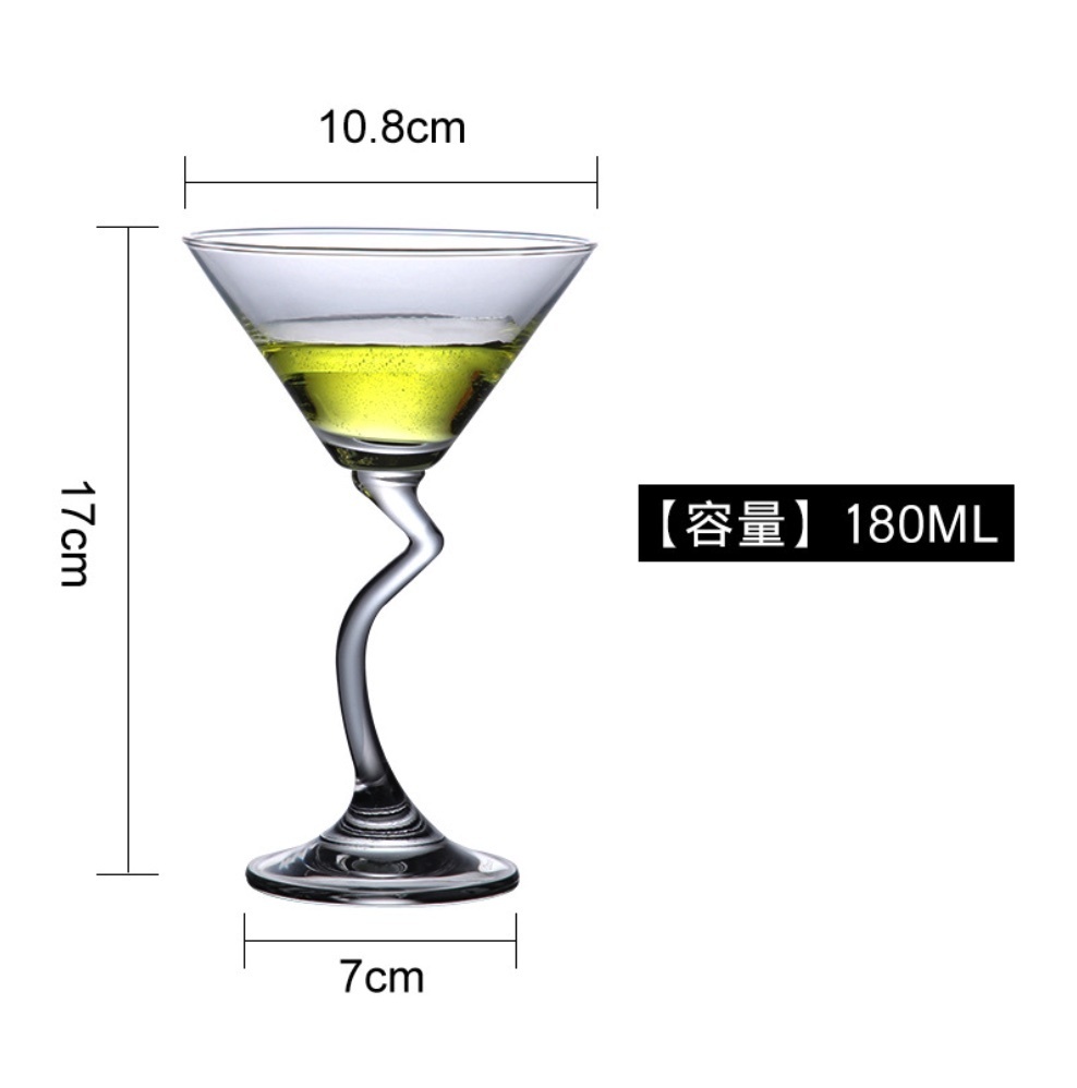 熱賣水晶玻璃雞尾酒杯 氣泡酒高腳杯（Q款雞尾酒杯-【2個裝】）
